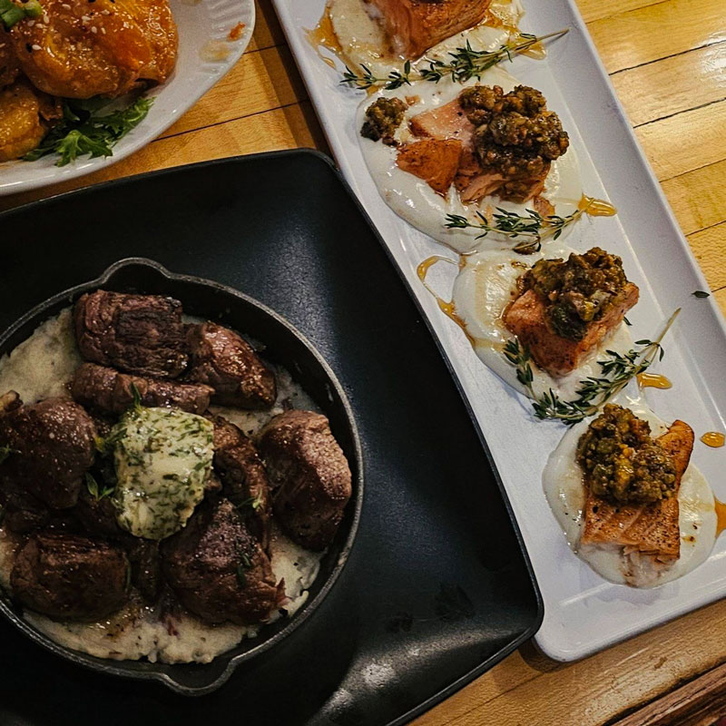 Several of our small dishes designed to go with our cocktails